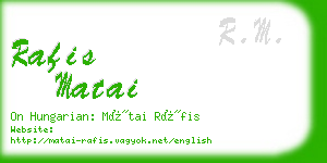 rafis matai business card